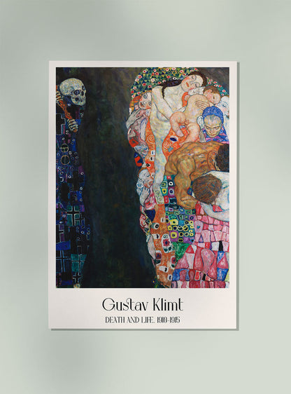 Death & Life by Gustav Klimt Exhibition Poster