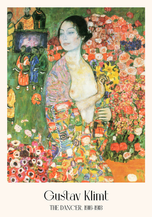 Cartel de la exposición La bailarina de Gustav Klimt