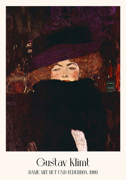 Dame Mit Hut y Federboa de Gustav Klimt