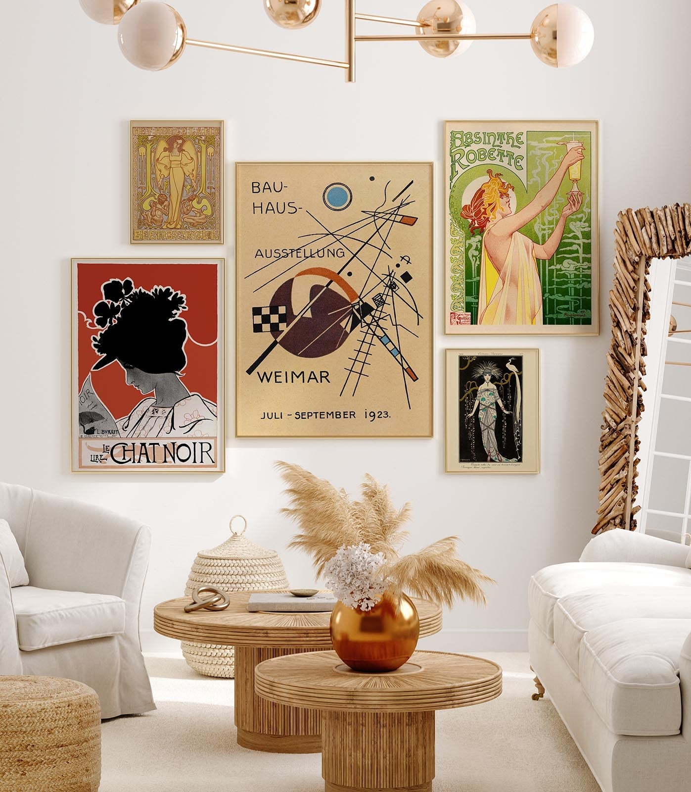 Art Nouveau Gallery Wall (Set of 5 Prints)