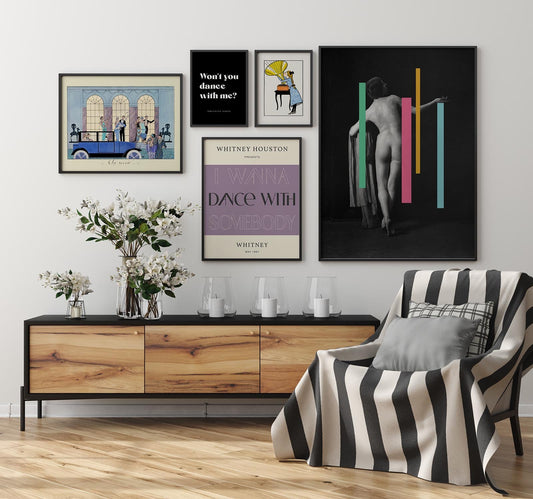 Dance Lover Art Gallery Wall (Set of 5 Prints)