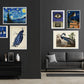 Blue Gallery Wall (Set of 6 Art Prints)