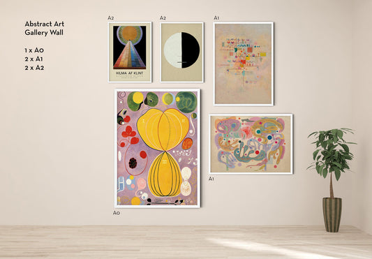 Abstract Art Gallery Wall Set of 5 Art Prints