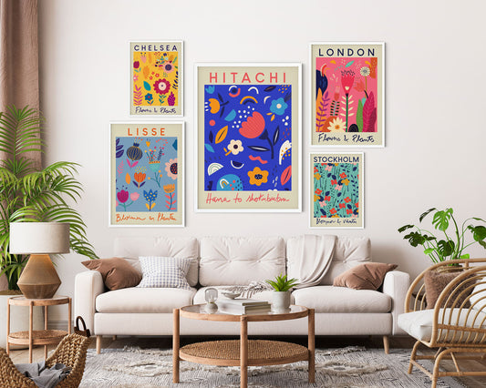 Flower Market Gallery Wall (Set of 5 Prints)