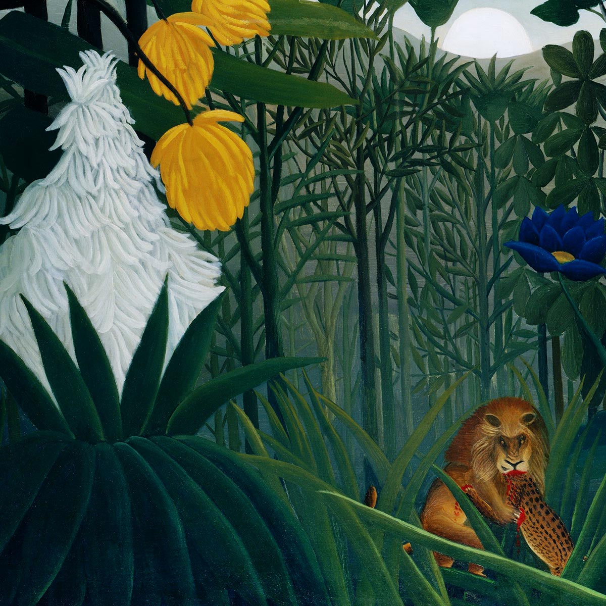 La comida del león de Rousseau Lámina artística