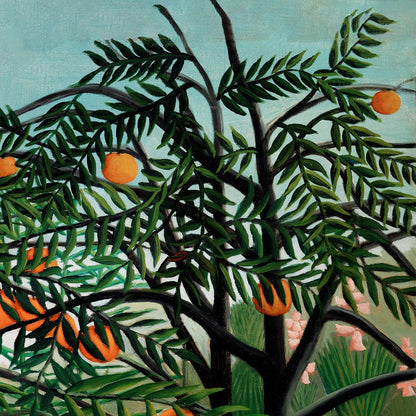 Mujer caminando en un bosque exótico, de Rousseau