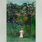 Woman Walking in an Exotic Forest by Rousseau Art Print