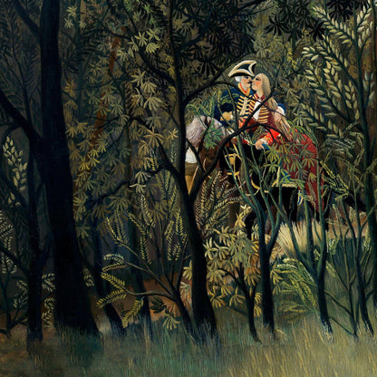 Cita en el bosque de Rousseau Lámina artística