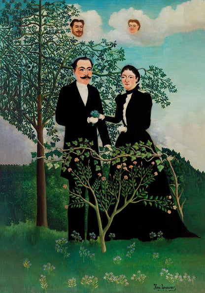 El pasado y el presente de Rousseau Lámina artística