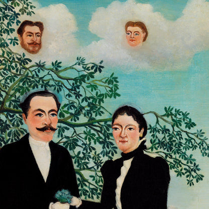 El pasado y el presente de Rousseau Lámina artística