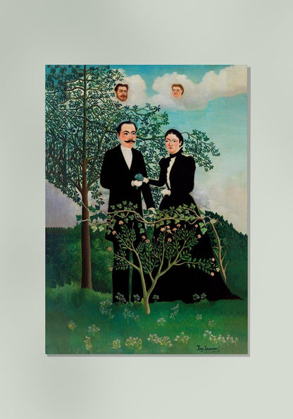 El pasado y el presente de Rousseau Lámina artística