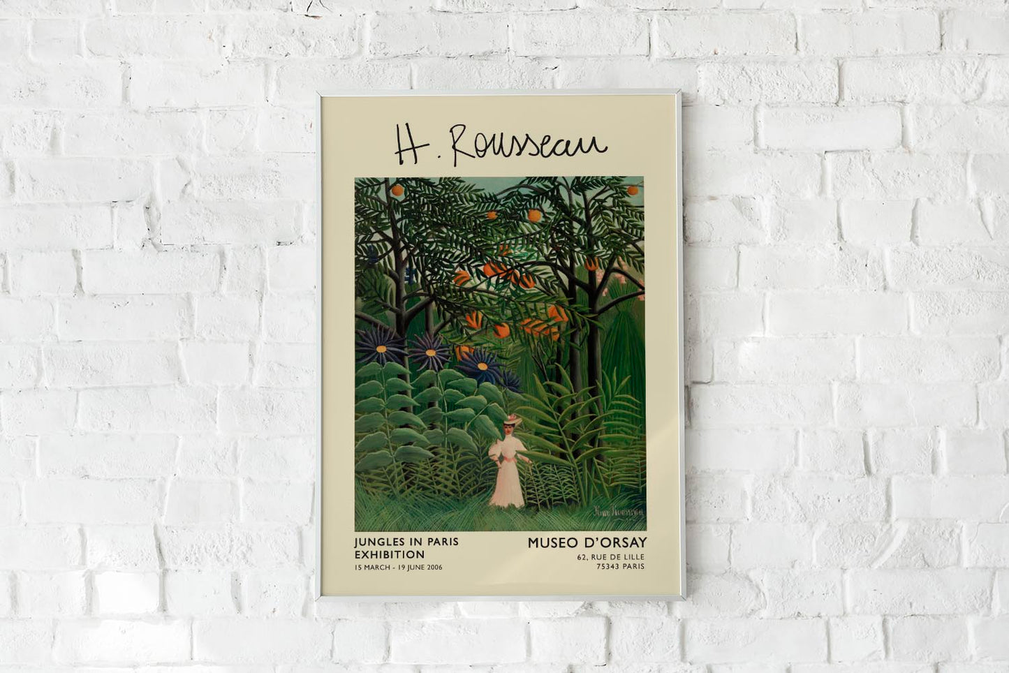 Cartel de la exposición Mujer caminando de Rousseau