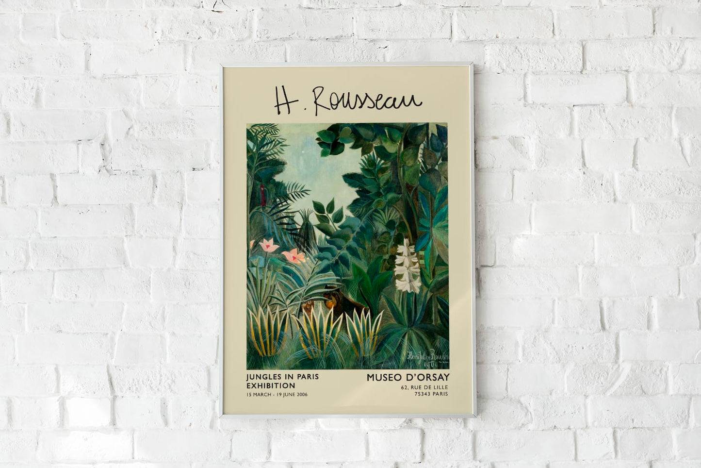 Cartel de la exposición La jungla ecuatorial de Rousseau