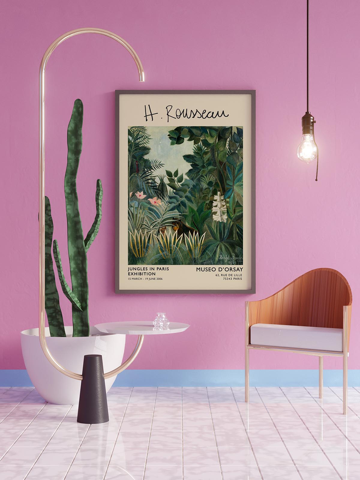 Cartel de la exposición La jungla ecuatorial de Rousseau