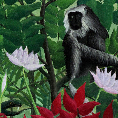 Cartel de la exposición Bosque tropical de Rousseau