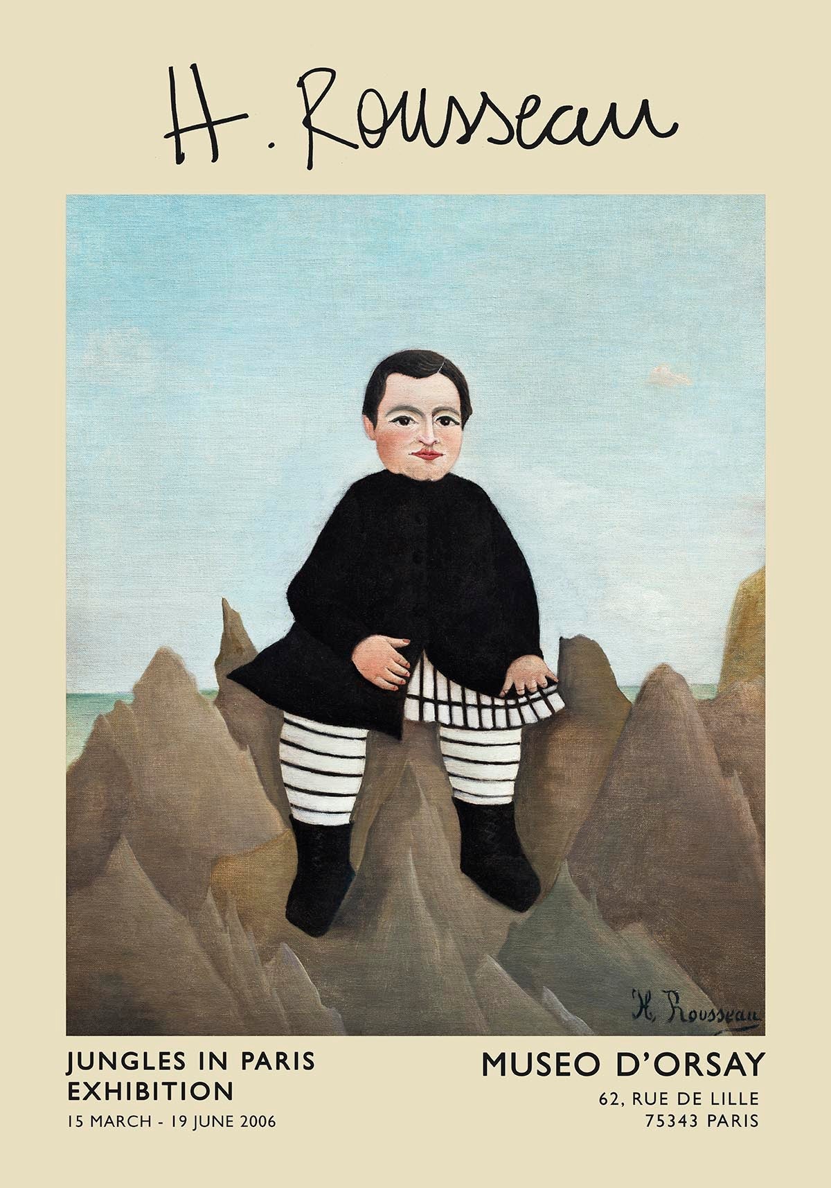 Boy on the Rocks Rousseau Exhibition Poster