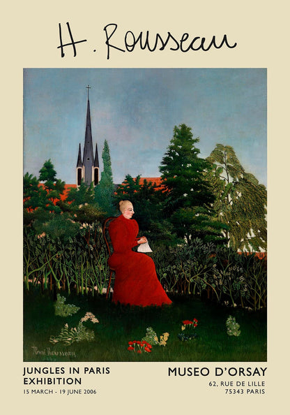 Cartel de la exposición Retrato de una mujer de Rousseau