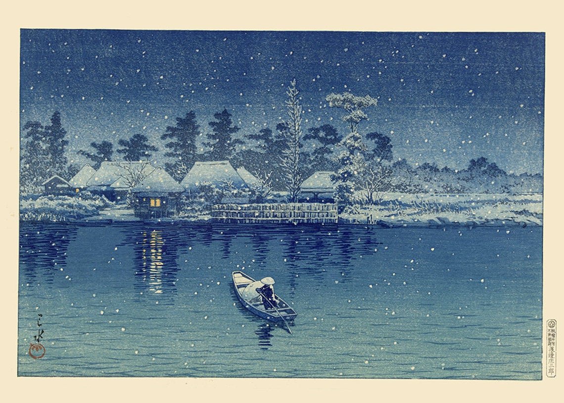 Pescadores japoneses de Hasui