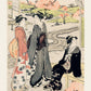 Three Geishas in Kimonos by Eishi Hosoda