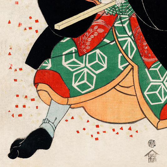 Samurai and Red Dots by Utagawa Kuniyoshi