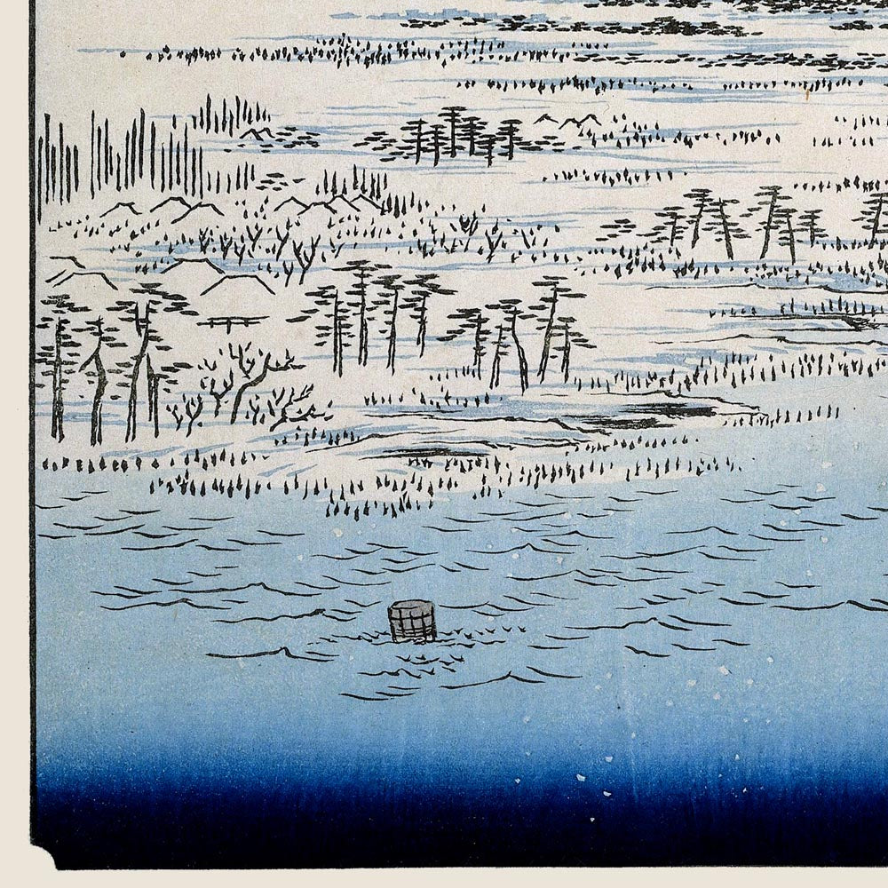 La llanura de Jumantsubo en Susaki, cerca de Fukagawa, por Hiroshige