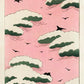 Pink Sky and Birds by Watanabe Seitei