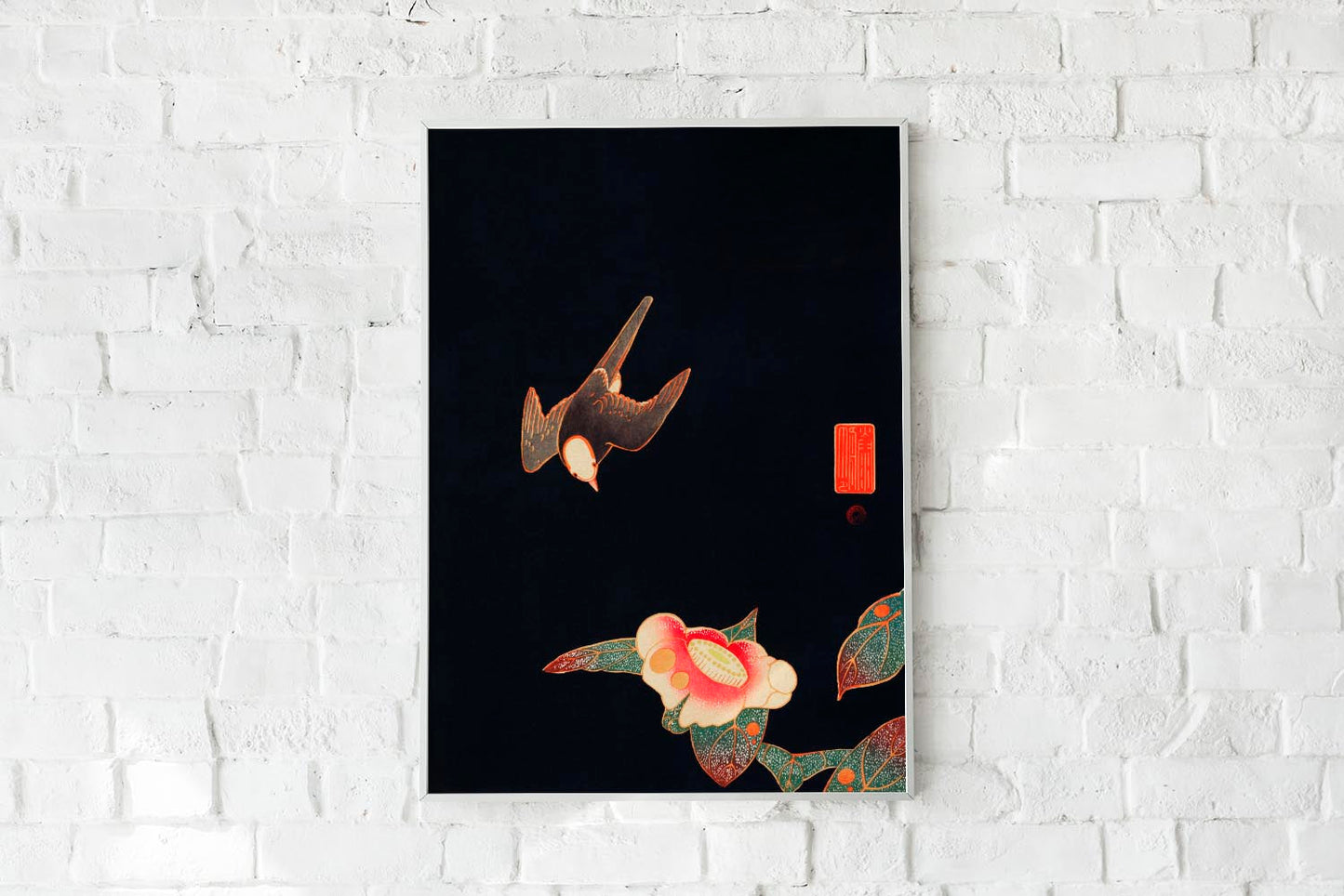 Swallow and Camelia by Ito Jakuchu