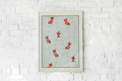 Póster con estampado de pez koi japonés