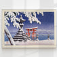 Snow at Itsukushima by Hasui