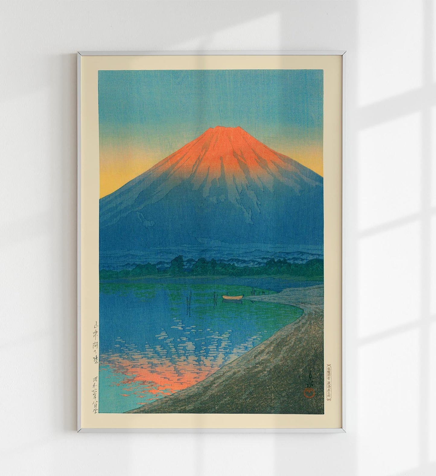 Lago Yamanaka y monte Fuji por Hasui