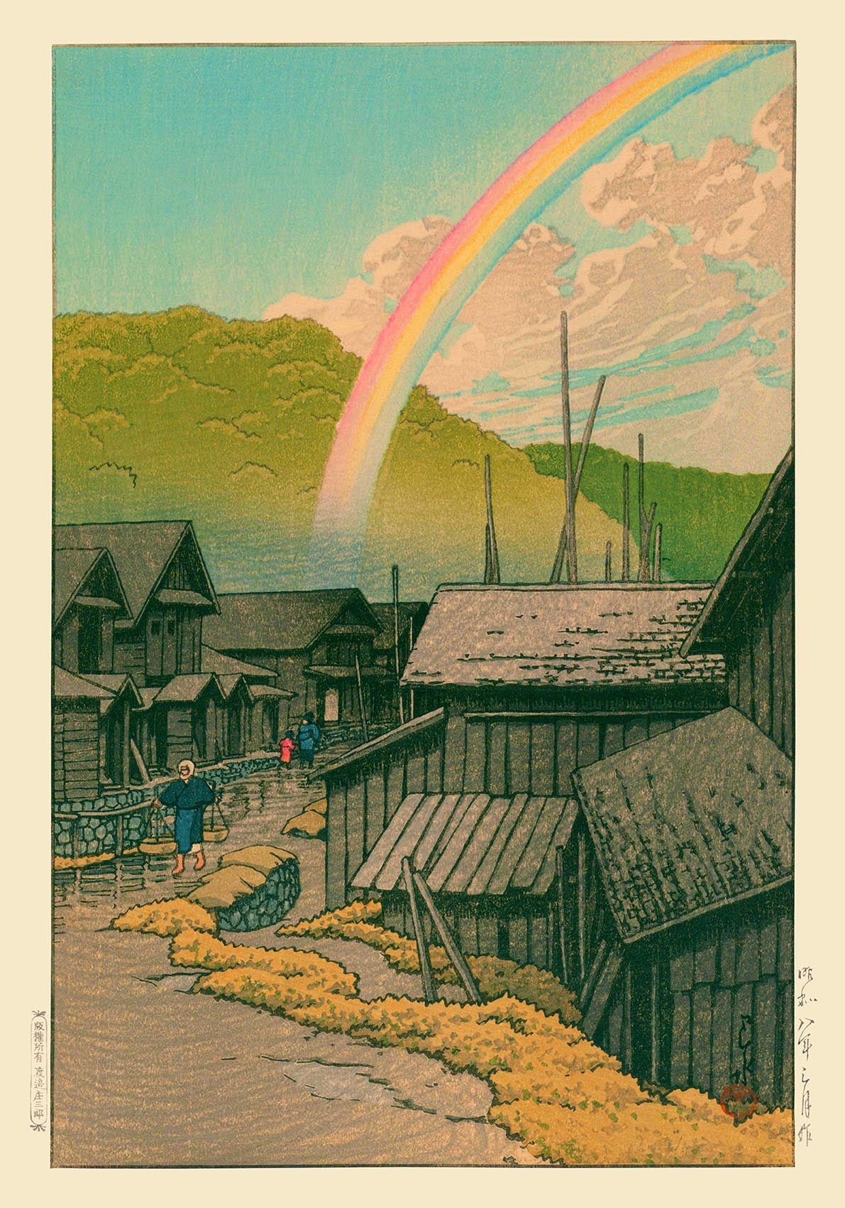 Kanitamachi by Hasui