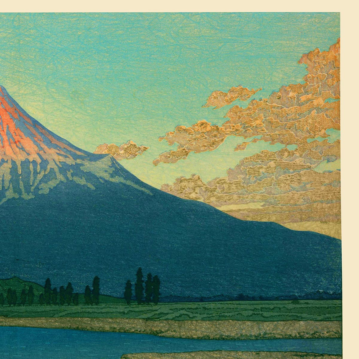 Mount Fuji Fujikawa by Hasui