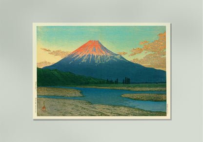 Mount Fuji Fujikawa by Hasui