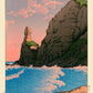 Setakamu Rocks in Shiribe by Hasui