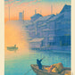 Morning at Dotonbori in Osaka by Hasui