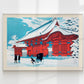 Red Gate of Hongo in Snow by Takahashi Shōtei