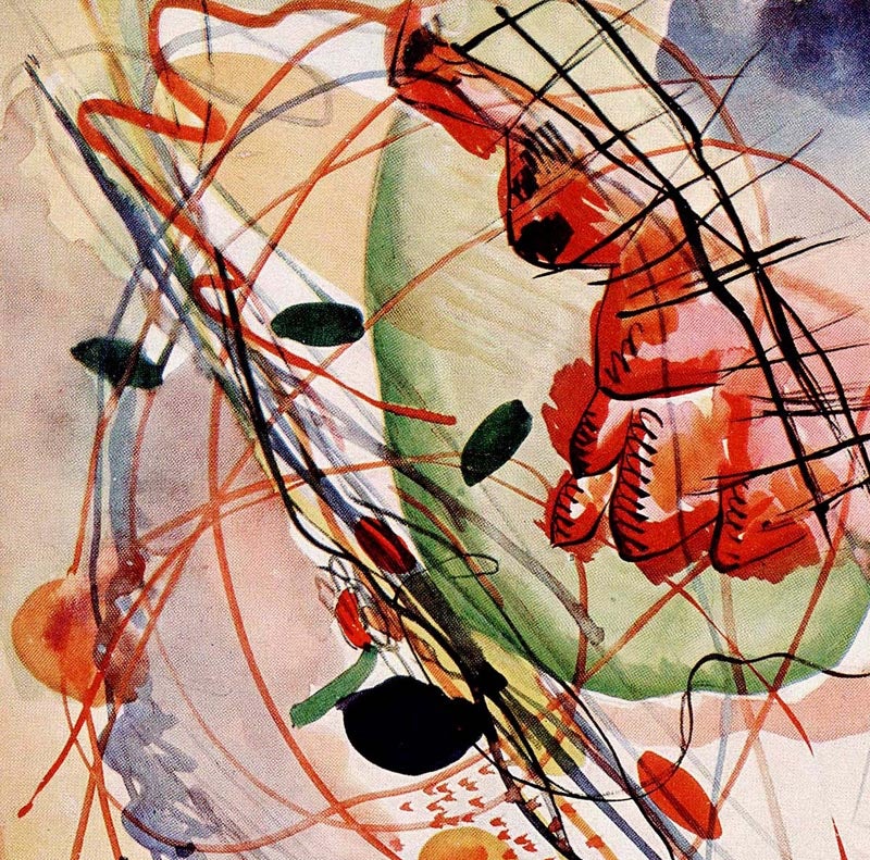 Póster con impresión en acuarela de Wassily Kandinsky