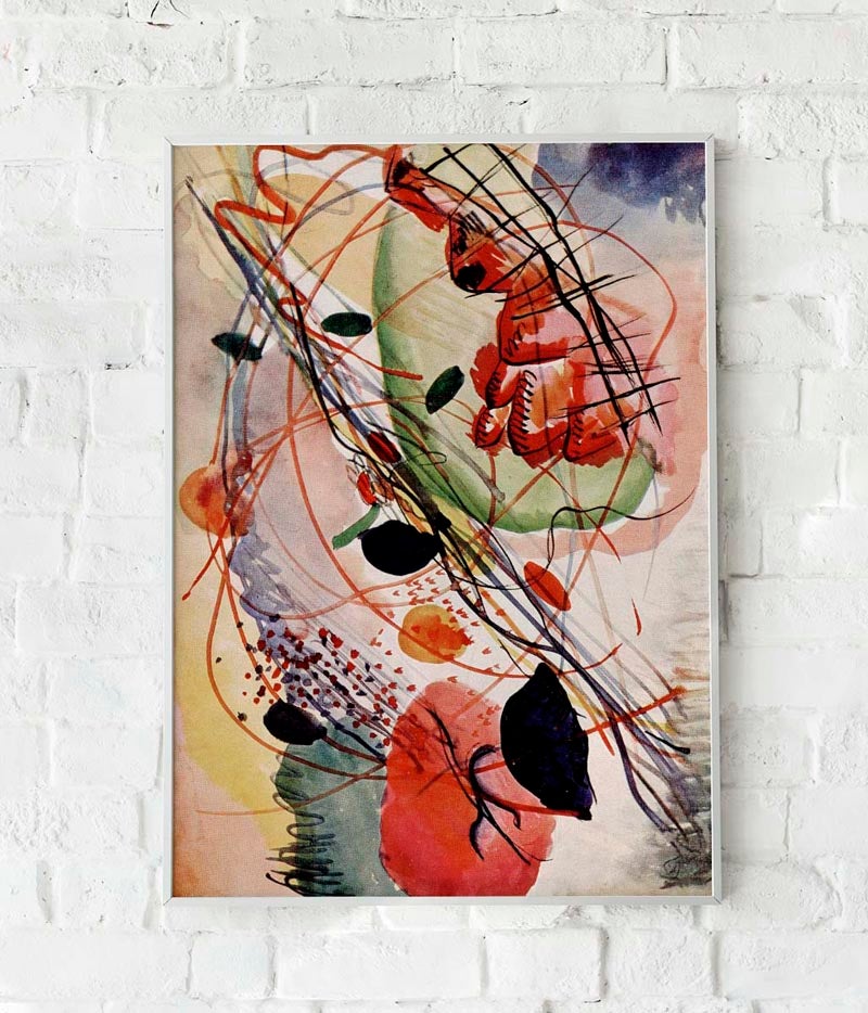 Póster con impresión en acuarela de Wassily Kandinsky