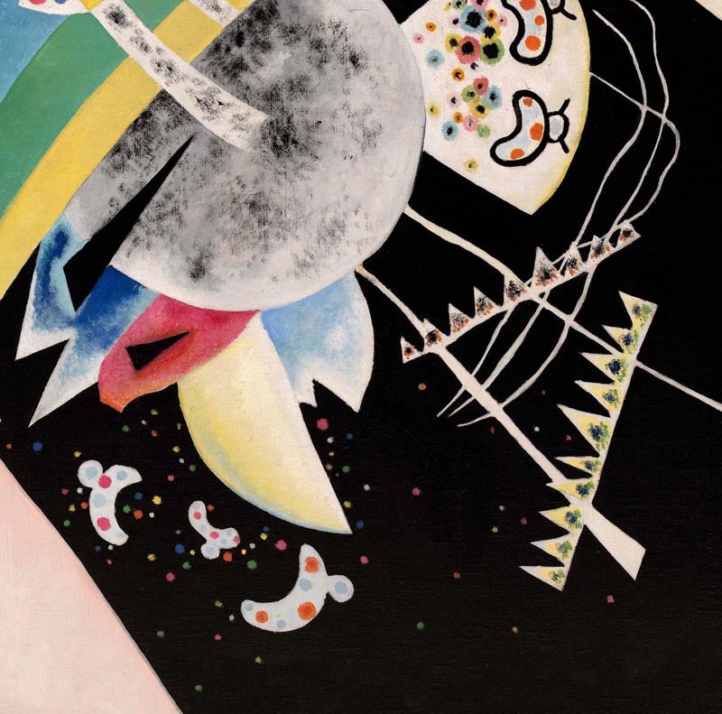 Póster Círculos sobre negro de Wassily Kandinsky