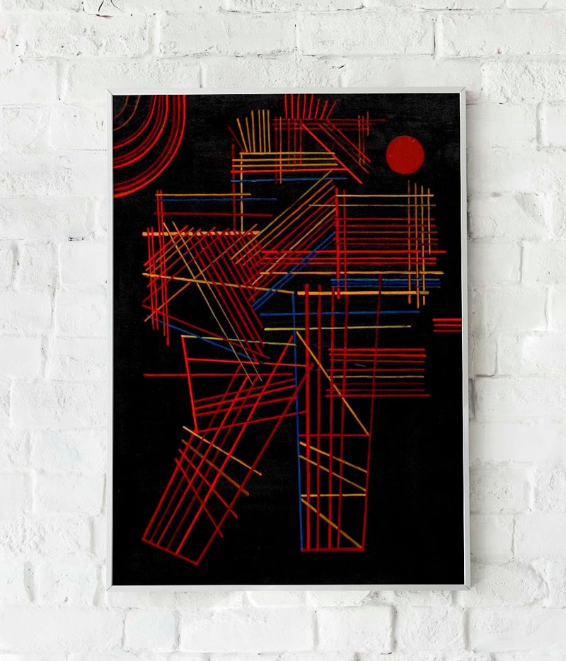 Colored Sticks by Wassily Kandinsky Poster