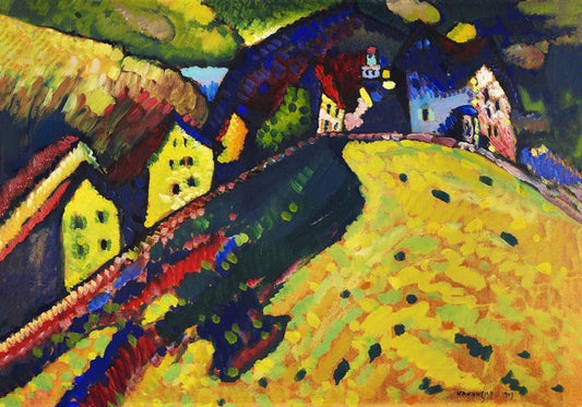 Póster Casas en Murnau de Wassily Kandinsky