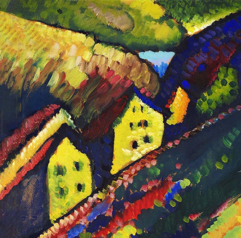 Póster Casas en Murnau de Wassily Kandinsky