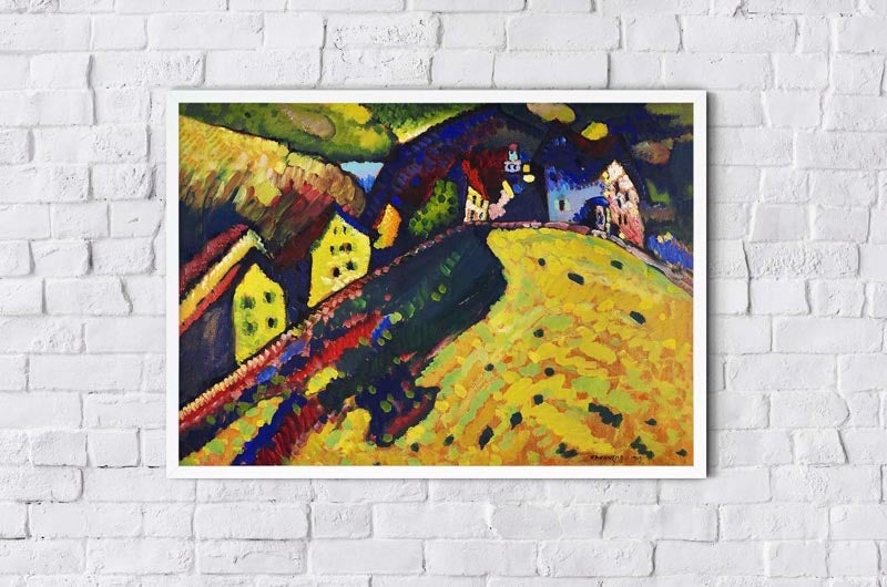 Póster Casas en Murnau de Wassily Kandinsky