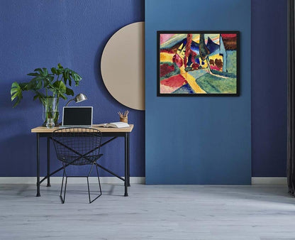 Póster Paisaje con dos álamos de Wassily Kandinsky