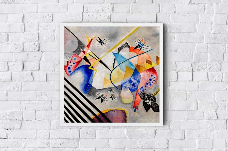 Póster Centro blanco de Wassily Kandinsky