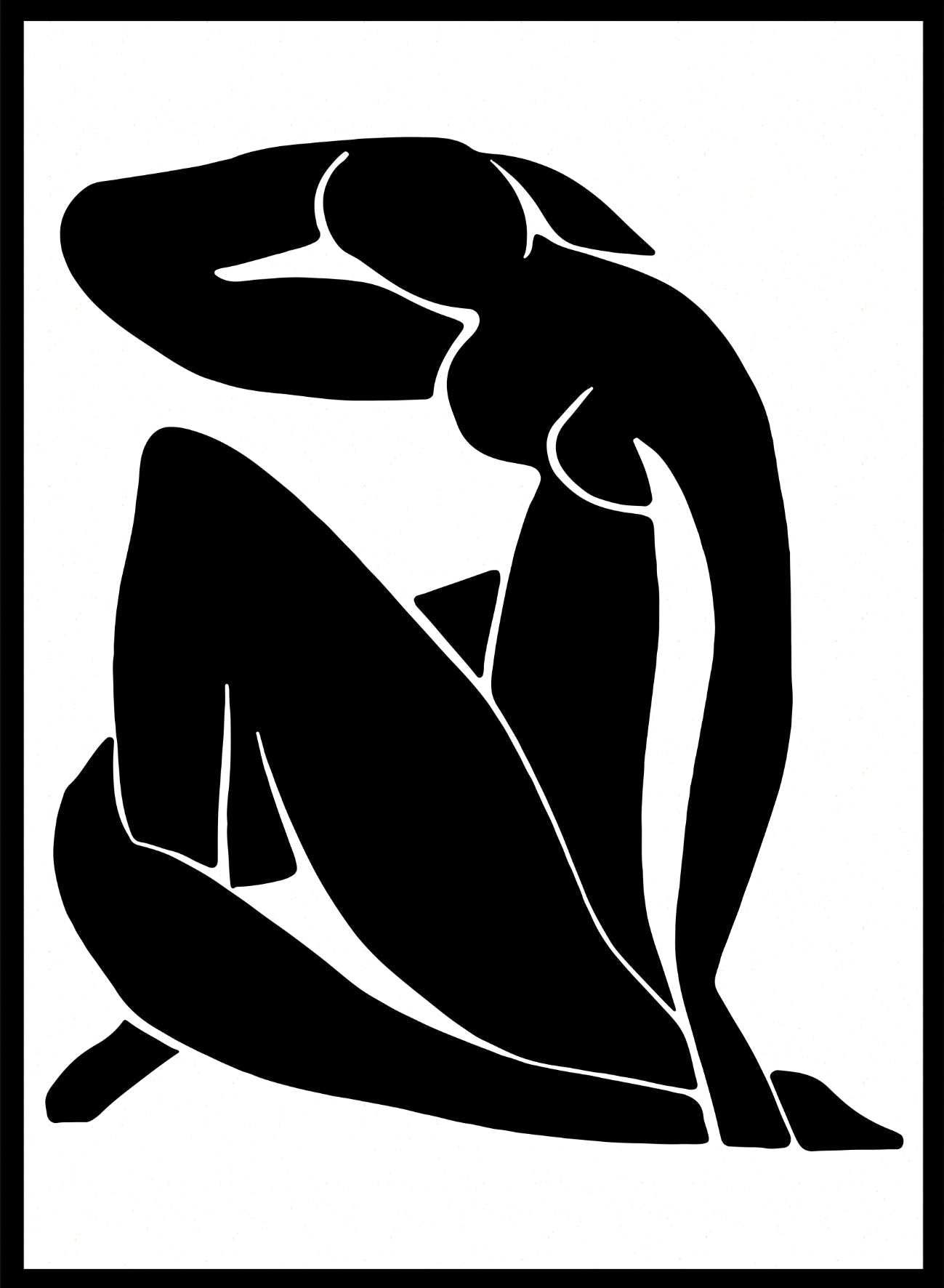 Henri Matisse Blue Nudes II, (reimagined in black)