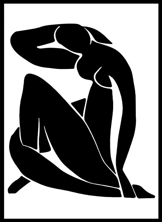 Henri Matisse Desnudos azules II (reinventado en negro)