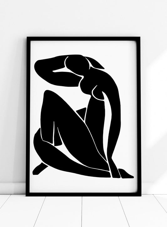 Henri Matisse Desnudos azules II (reinventado en negro)