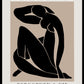 Henri Matisse Exhibition Poster, Featuring Blue Nude II (reimagined in black)