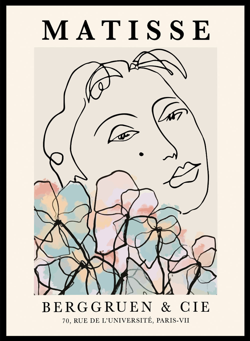 Woman with Flowers by Henri Matisse Print